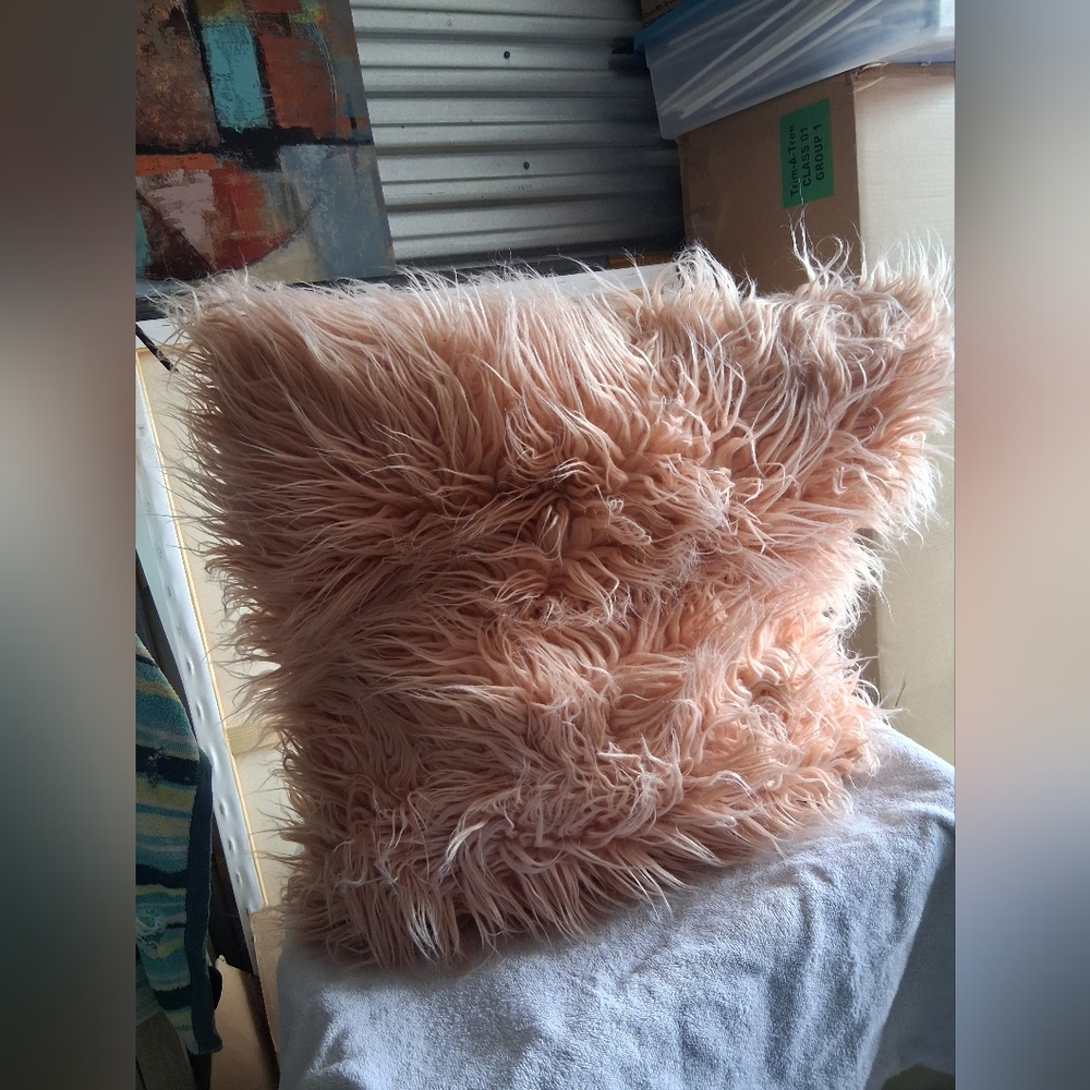 Faux Mohair Nude Pillow Set X2